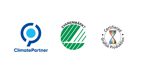 LEN_Footer Logotype Svanen, PEFC, FSC, Rainforest Alliance